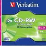 CD-RW lemez, újraírható, SERL, 700MB, 8-12x, 1 db, normál tok, VERBATIM fotó
