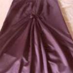 barna szatén maxi ruha hátul hosszabb Jordan 12-s mb: 104 cm fotó