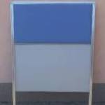 LAS asztali paraván, kék színű 120x80 cm - használt irodabútor fotó