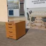 Irodai konténer, tároló - 4 fiókos kis szekrény - használt irodabútor fotó