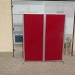 Piros színű álló paraván 190x61 cm - Steelcase márka, térelválasztó - használt fotó