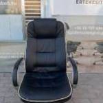Irodai forgószék, fekete műbőr gurulós szék - használt irodabútor fotó