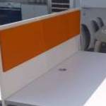 Asztali paraván, Steelcase márkájú paraván, narancssárga, használt fotó