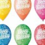 30 cm, "Happy Birthday", körkörös léggömb - Egyéb gyártó fotó