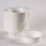 Műanyag gulyás tányér, tetőzhető, 500 ml, 50 db, fehér - . fotó