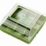 Silikomart macaron doboz, zöld, műanyag, 6db fotó