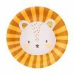 PartyDeco tányér, papír, oroszlán, 18 cm, 6db fotó