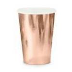 PartyDeco pohár, papír, rose gold, 220 ml, 6db fotó