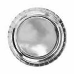 PartyDeco tányér, papír, kerek, ezüst, 23 cm, 6db fotó