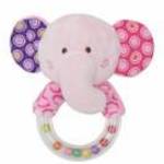 Lorelli Toys Plüss csörgő karika - Pink elefánt fotó