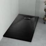vidaXL fekete SMC zuhanytálca 100 x 80 cm fotó