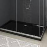 vidaXL téglalap alakú fekete ABS zuhanytálca 70 x 120 cm fotó