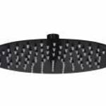 vidaXL fekete kerek rozsdamentes acél esőztető zuhanyfej 25 cm fotó