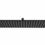 vidaXL fekete négyszögletes rozsdamentes acél esőztető zuhanyfej 50x30 cm fotó