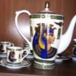 Egyiptomi porcelán kávés készlet eladó, Egerben! fotó