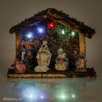 Karácsonyi betlehem 5 leddel 17 cm fotó