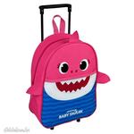 Bébi cápa gurulós táska, rózsaszín 40 cm fotó