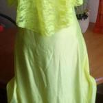 új csipkés neon sárga maxi ruha M és L-Xl méretekben fotó
