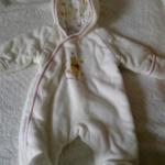 Fehér, puha, bélelt anorák. 3-6 hónapos babának fotó