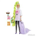Barbie extra neonzöld haj - Mattel fotó