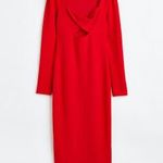 H&M egyszer felpróbált érzéki piros ruha M-es méret 170/96A kivágott bodycon fotó
