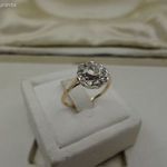 Antik arany margaréta gyűrű gyémántokkal fotó