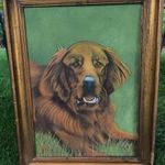 Antik Festmény a leghűségesebb barátról! Kutya festmény eladó! fotó