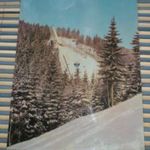 Colorvox képeslap bakelit lemezjátszón lejátszható Téli lesikló Herbert Roth régi hangos képeslap fotó