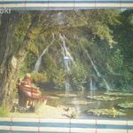 Colorvox képeslap bakelit lemezjátszón lejátszható Margitsziget Tabányi M. régi hangos képeslap fotó
