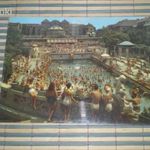 Colorvox képeslap bakelit lemezjátszón lejátszható Gellért fürdő Hollós Ilona régi hangos képeslap fotó