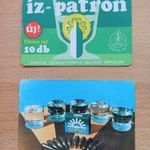 2 féle Szóda szifon patron citrom ízpatron Répcelak retro reklám kártyanaptár, 1984-1985 fotó