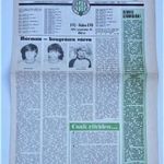 Fradi műsorlap 1983/84 idény 1. szám - FTC Ferencváros - Rába ETO Győr bajnoki meccs műsorfüzet fotó