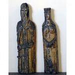0W567 Szent István és Gizella nagyméretű fafaragás fotó