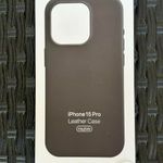Apple logós iphone 15 Pro bőr tok fekete magsafe fotó