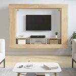 sonoma tölgyszínű szerelt fa TV-szekrény 152x22x113 cm fotó