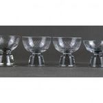 1S482 Különböző 4 darab csiszolt üveg stampedlis pohár fotó