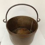 Antik konyhai sárgaréz üst nagy nehéz edény bogrács vas füllel 762 8699 fotó
