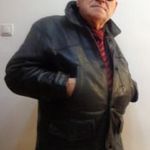 LONDON BRANDO Nosztalgia férfi bőrkabát /retro, gombos modell / XL méret/, fekete fotó