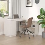 fehér tömör fenyőfa íróasztal 110x50x75 cm fotó
