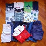 22 db-os fiú nyári ruhacsomag (Adidas, Nike, Puma, Benetton, H&M) 134-140 fotó