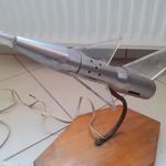 CCCP szovjet fém és plexi asztali lámpa ritkaság rakéta fotó