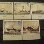 Alderney postatiszta** ritka sor 1987 kat. ár 25 euro Hajók fotó