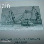Magyar Hajó és Darugyár jubileumi díszoklevél - 1983. Szép selyem-, rézkarc grafika! fotó