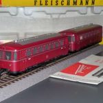 H0-ás Fleischmann 1372/2 dízel motorvonat + mellékkocsija, DB, újszerű állapotban eladó !!! fotó