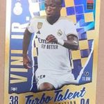 Vinícius Jr. Real Madrid Turbo Talent Limited Edition focis kártya Match Attax Extra 2024 fotó