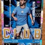 Bernardo Silva Manchester City 100 Club focis kártya Topps Match Attax Champions League 2022-2023 fotó