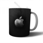 Szürke acél Apple mintás bögre fotó