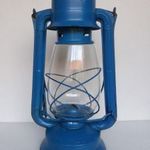 Régi MEVA 865 tip. nagy méretű kék viharlámpa, petróleumlámpa fotó
