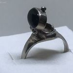 Ezüst gyűrű 3.91 méregtartós ónix kaboson fotó
