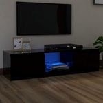 Fekete tv-szekrény led-lámpákkal 140 x 40 x 35, 5 cm fotó